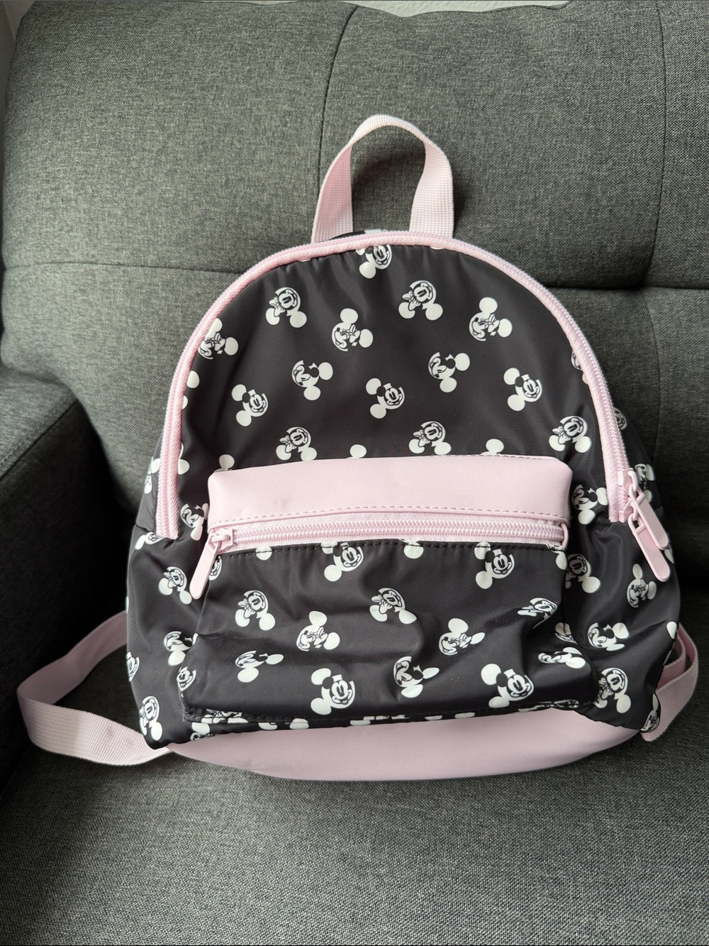 Disney Mickey & Minnie Mouse Print Mini Nylon Backpack